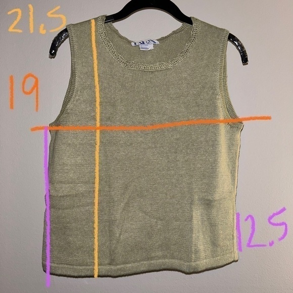 BFA Vintage Tank Top Lattice Crochet Cardigan Set Sleeveless Sweater Tank Top - Picture 12 of 12